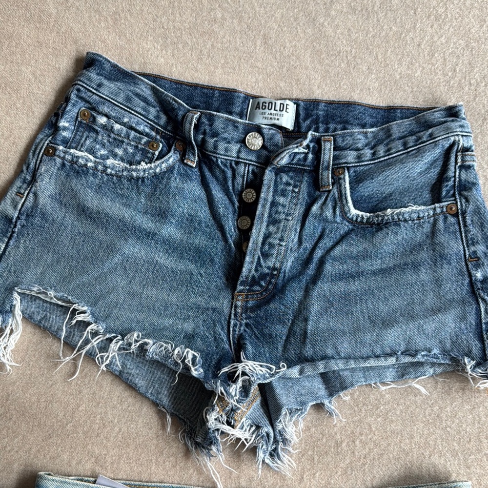 AGOLDE Women's Blue Denim Shorts